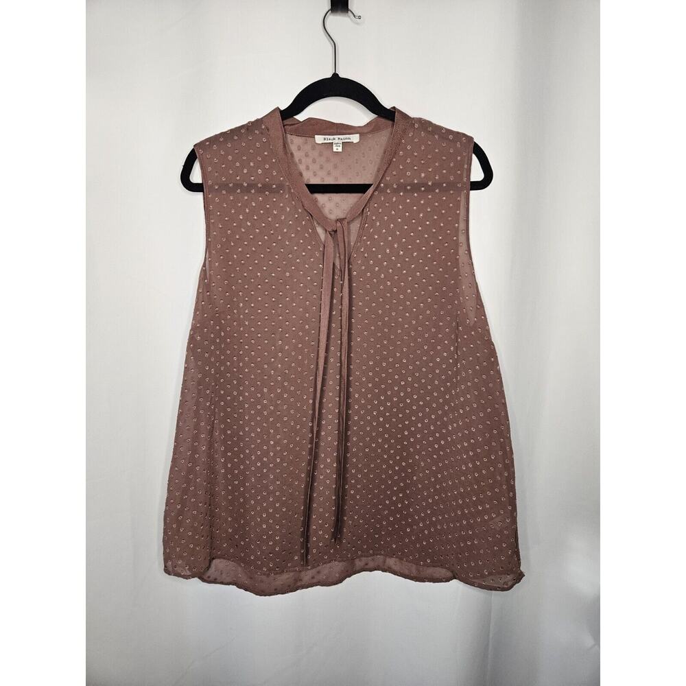 Women’s Black Rain Career Sleeveless Blouse Top Lightweight Size XL Mauve